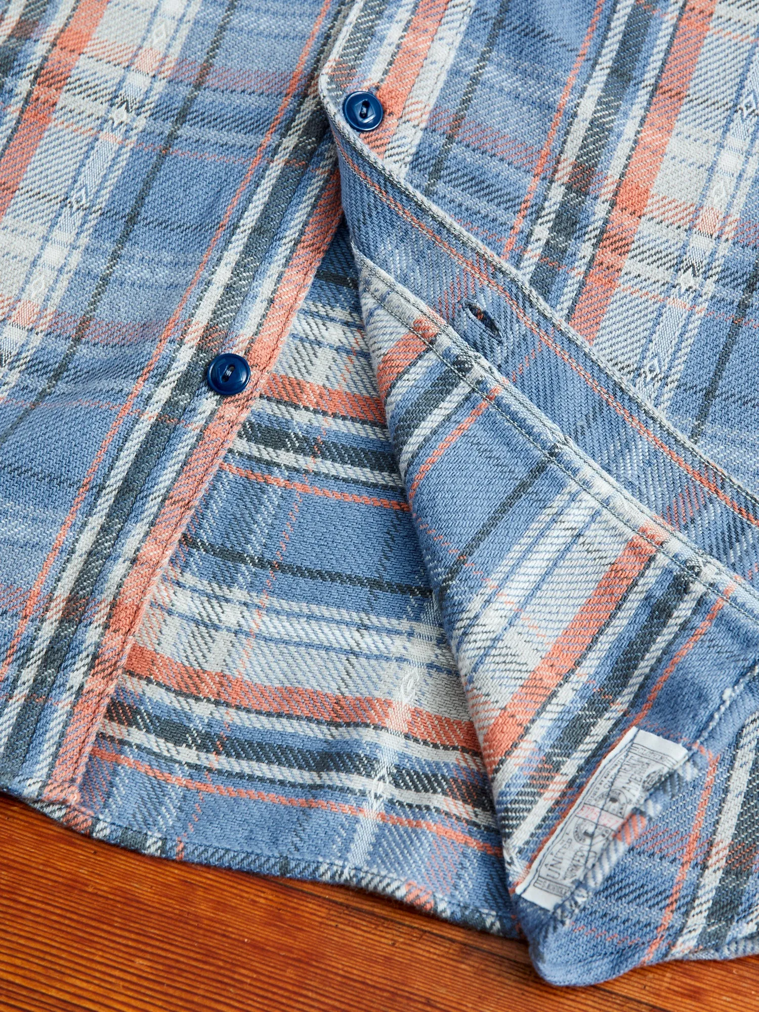 750WS Heavy Flannel Shirt in Blue