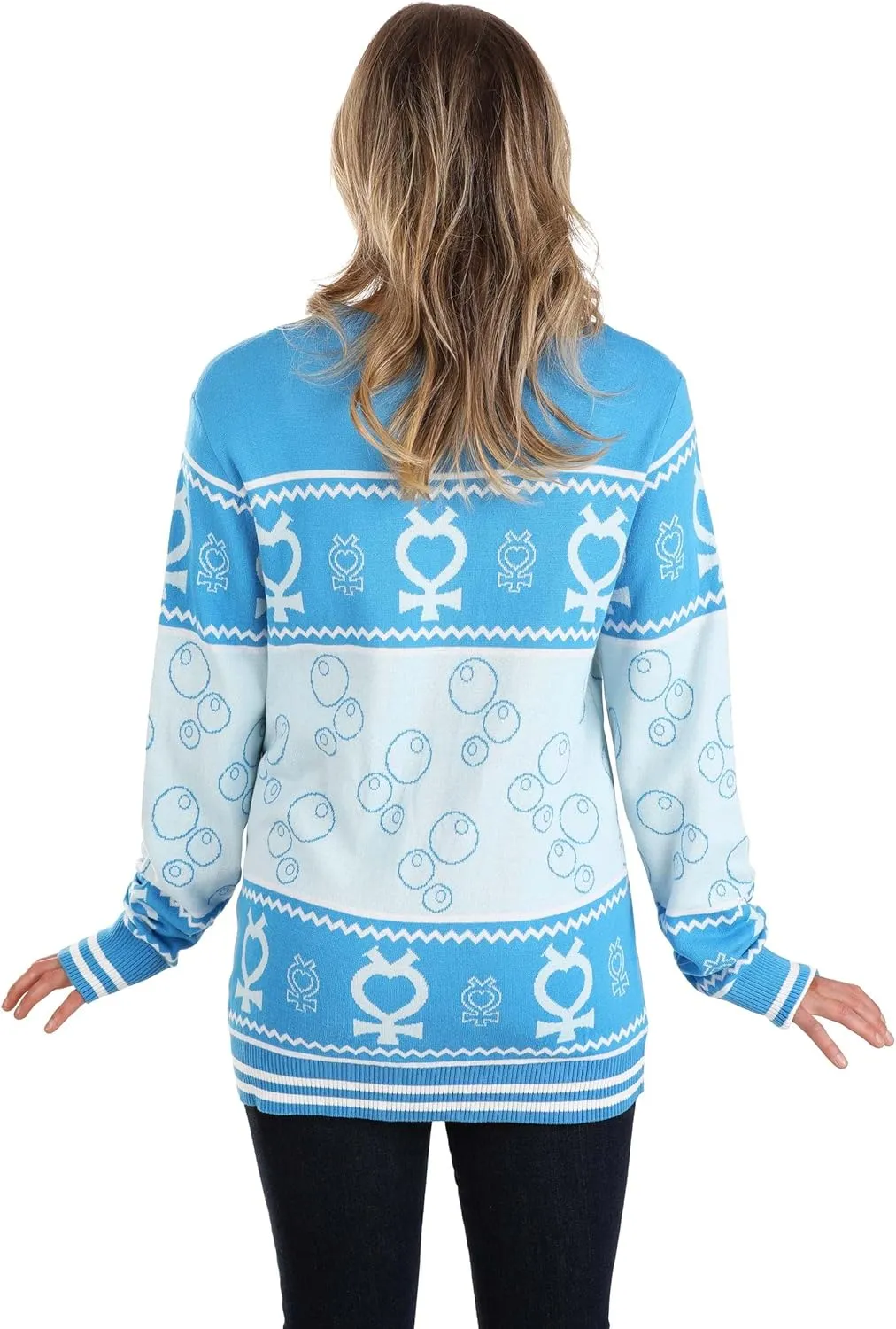 Adult Sailor Mercury Ugly Christmas Sweater, Japanese Anime Holiday Xmas Crewneck, Festive Christmas Sweaters