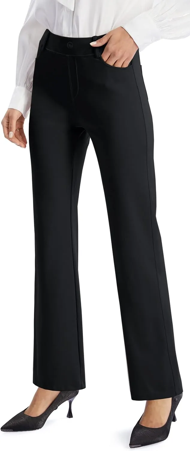 AFITNE Women's Yoga Dress Pants 2025 Spring Stretchy Work Slacks Straight Leg Business Office Casual Pants