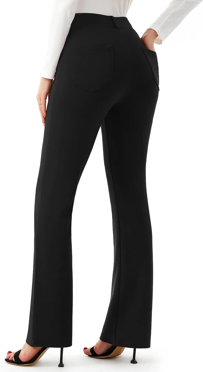 AFITNE Women's Yoga Dress Pants 2025 Spring Stretchy Work Slacks Straight Leg Business Office Casual Pants