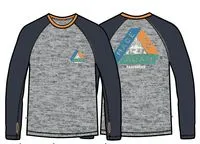 Alpine Recycled Base Layer LS T-Shirt - Black/Grey