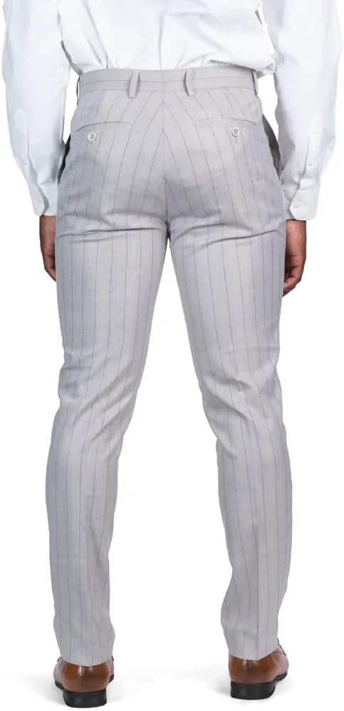 AZAR MAN Slim Fit Slacks Pinstripe Men's Dress Pants 7918