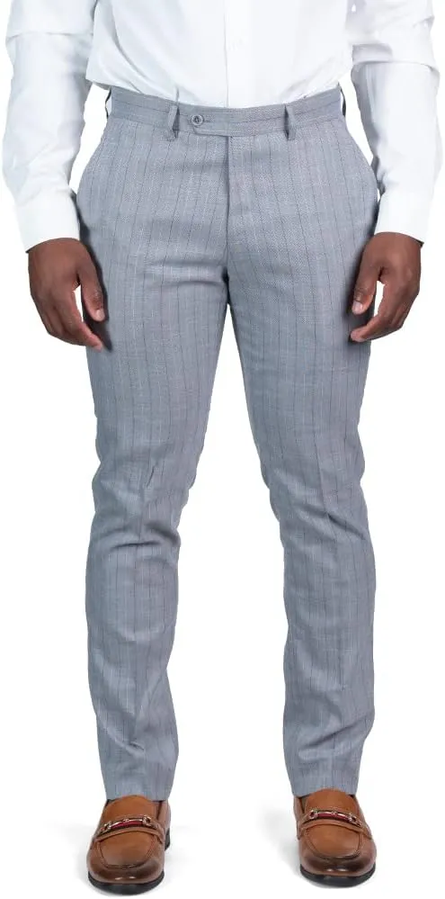 AZAR MAN Slim Fit Slacks Pinstripe Men's Dress Pants 7918