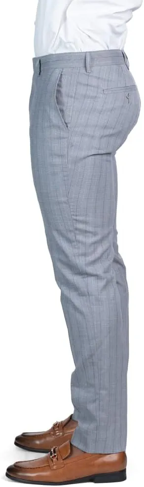 AZAR MAN Slim Fit Slacks Pinstripe Men's Dress Pants 7918