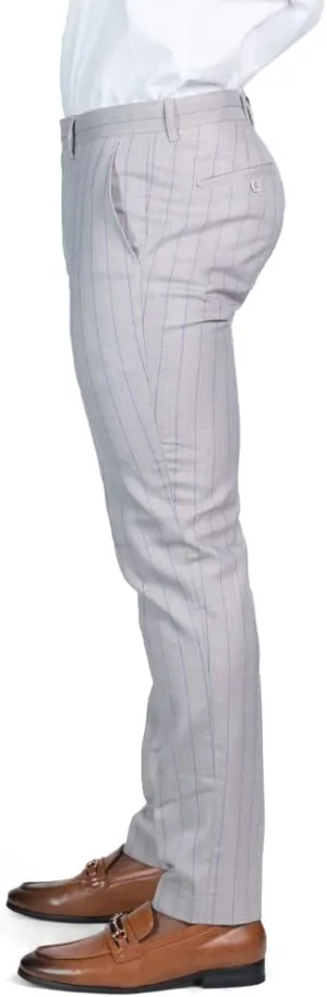 AZAR MAN Slim Fit Slacks Pinstripe Men's Dress Pants 7918