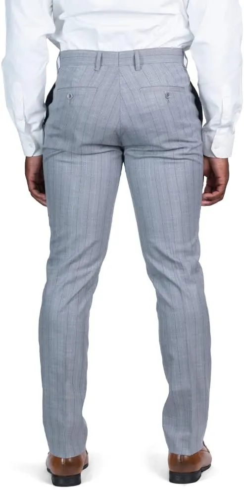AZAR MAN Slim Fit Slacks Pinstripe Men's Dress Pants 7918