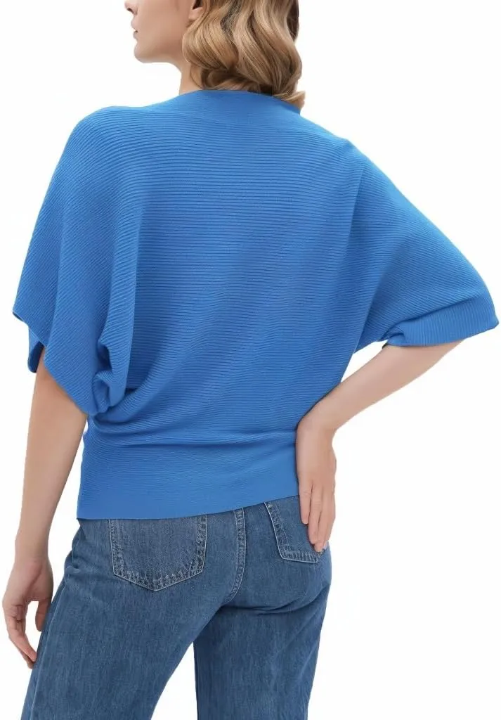 Boat Neck Short Batwing Sleeve Pullover Knit Sweaters Off Shoulder Cute Tops for Women