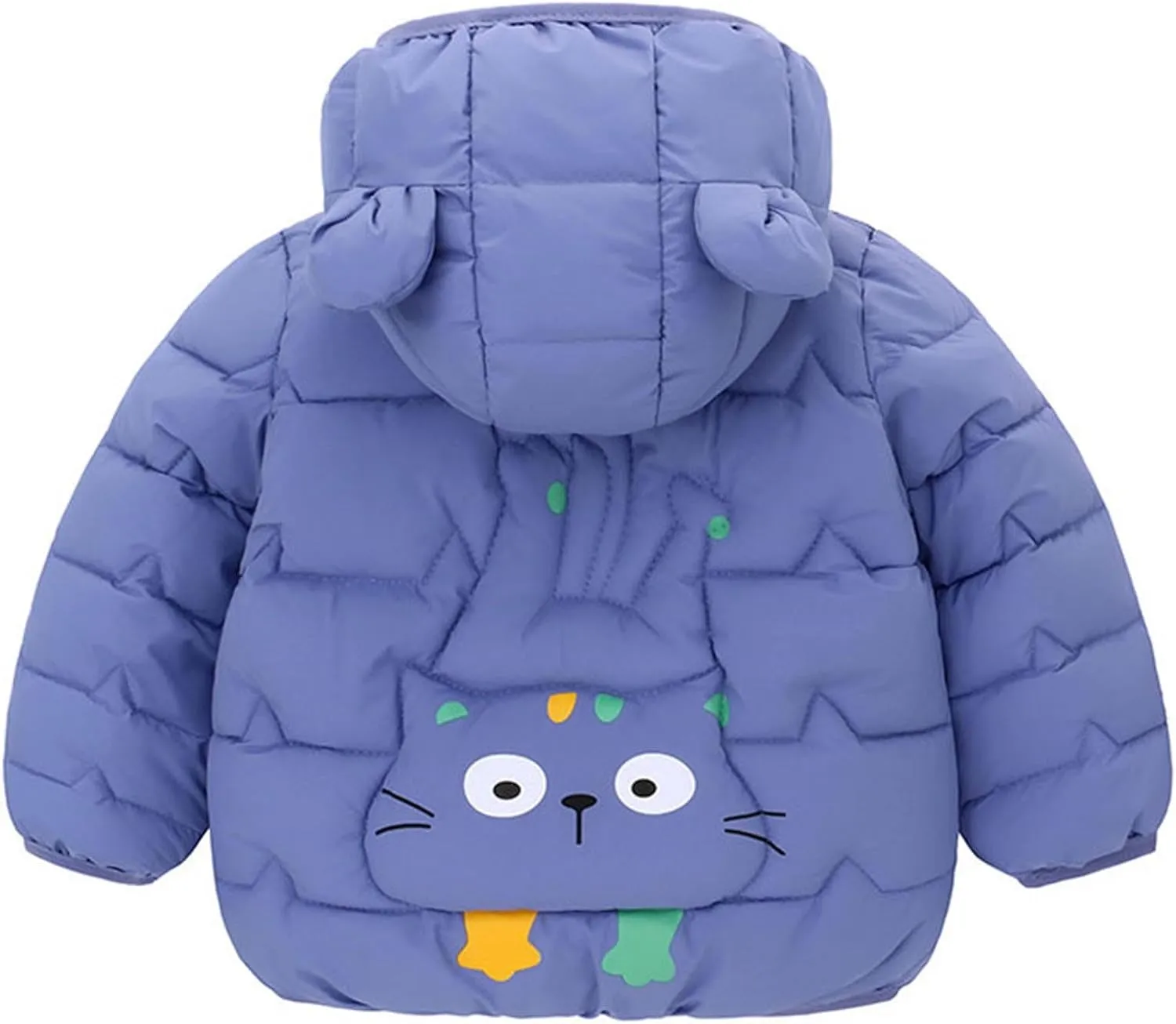 BOXIACEY Toddler Winter Coat Bear Ears Hood Down Jacket Hooded Puffer Jacket Padded Down Coats Windproof Snow Outerwear