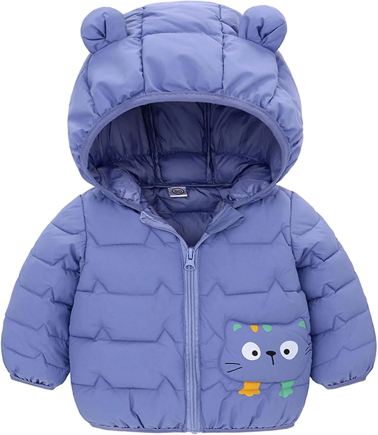 BOXIACEY Toddler Winter Coat Bear Ears Hood Down Jacket Hooded Puffer Jacket Padded Down Coats Windproof Snow Outerwear