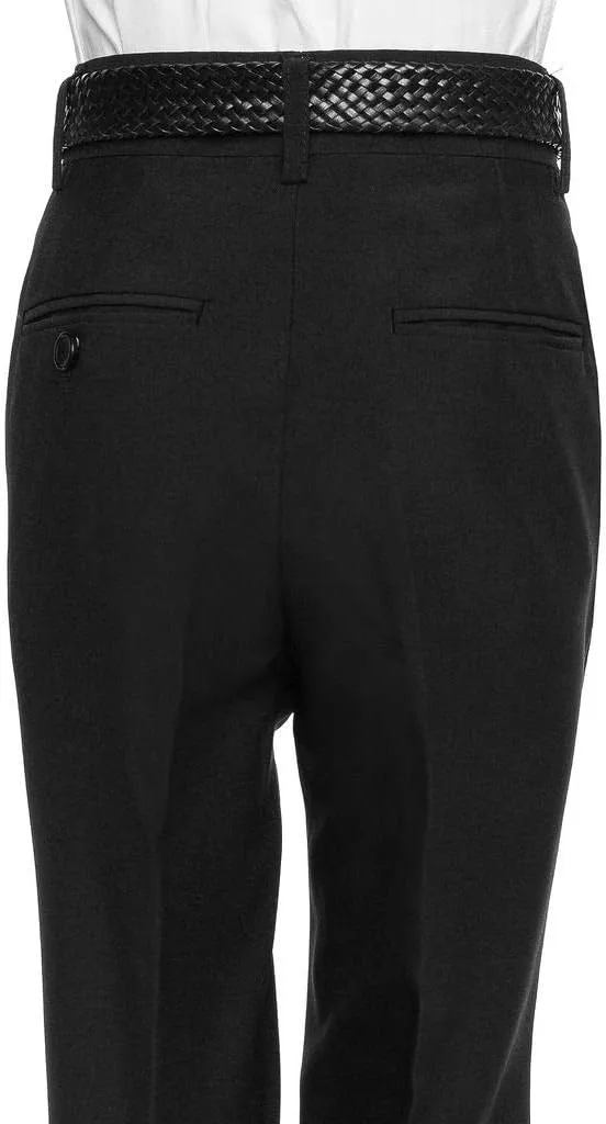 Boys Dress Pants Flat-Front - Slim fit Dress Slacks