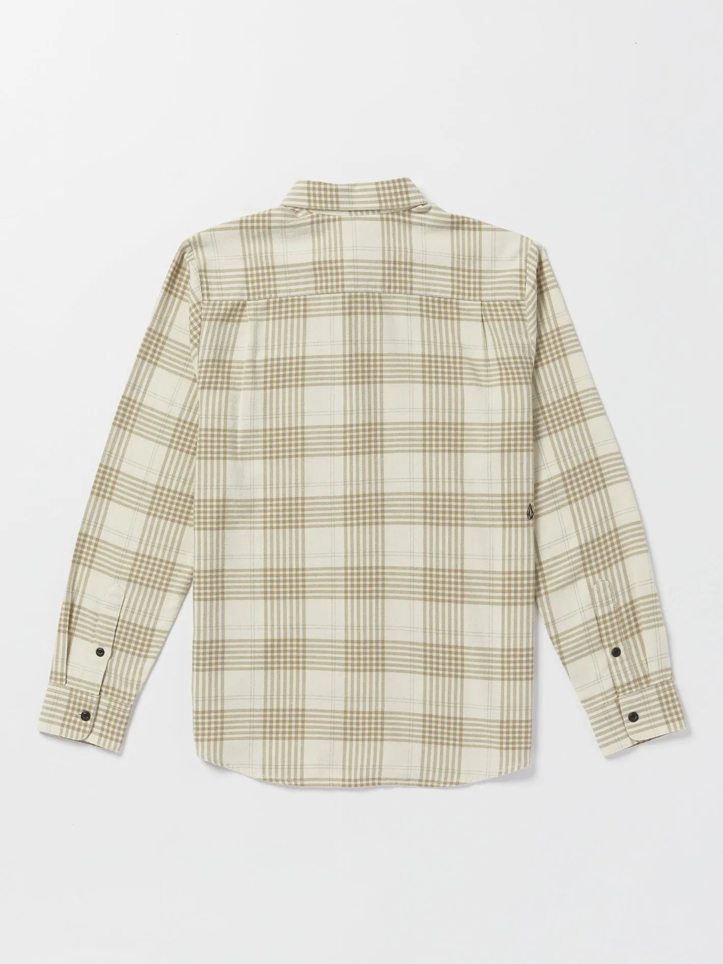 Caden Plaid Long Sleeve Flannel - Dirty White