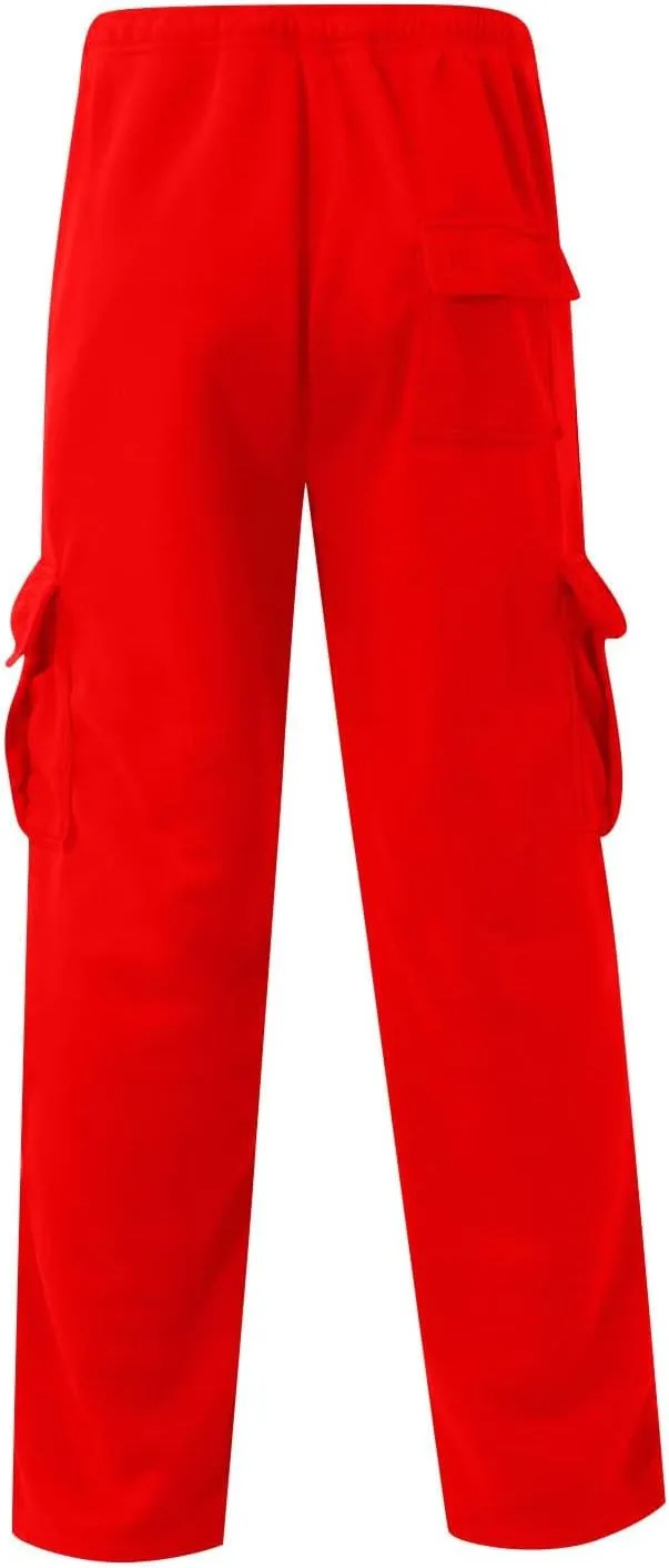 Cargo Sweatpant for Men Drawstring Elastic Waist Baggy Pants Athletic Joggers Track Sweatpant Outdoor Hiking Trousers