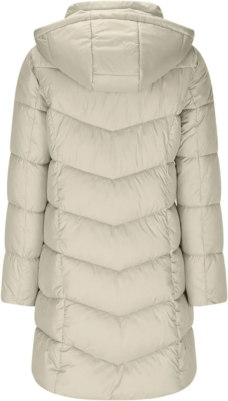 Ceboyel Womens Hooded Puffer Coats Zip Up Warm Winter Down Jackets Trendy 2024 Quilted Coat Clothing Outerwear Clothing