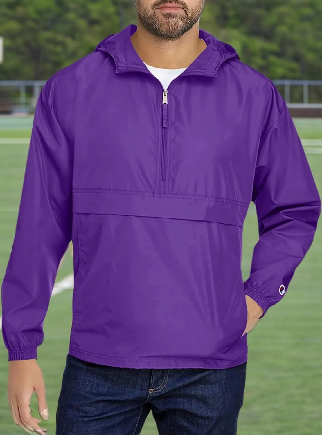 Champion Men's Packable Anorak Quarter-Zip Jacket