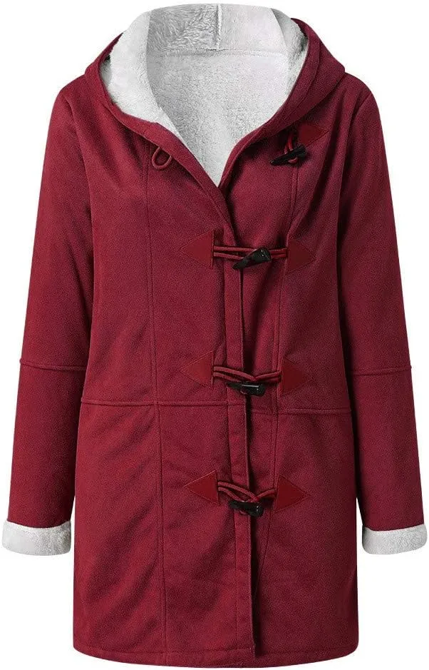 ChicCrate Winter Coats for Women 2025 Warm Sherpa Fleece Lined Distressed Jackets Parka Faux Suede Pea Coat Outerwear
