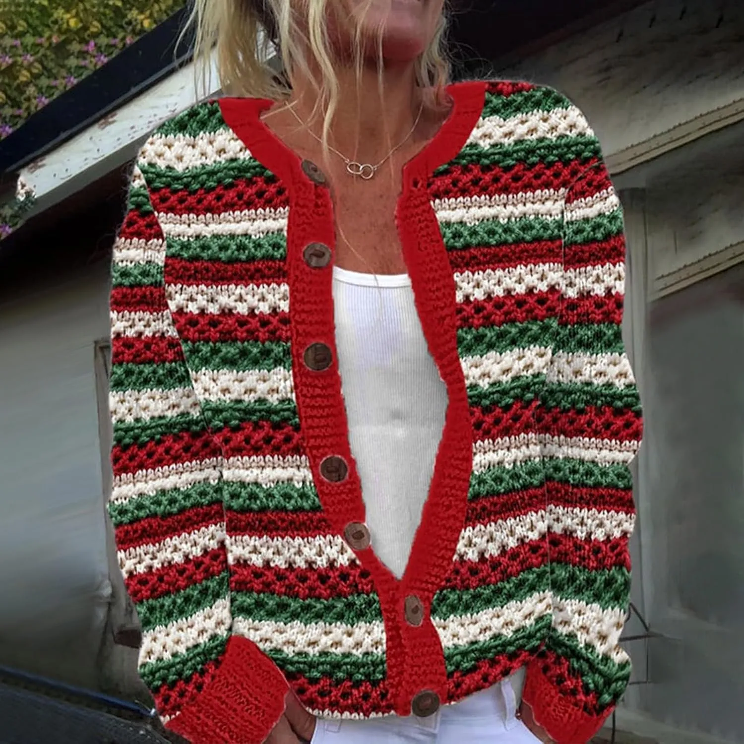 Christmas Sweaters For Women Warm Open Front Cardigan Comfy Knit Sweater Fall Outfits Long Sleeves Sweater Jacket