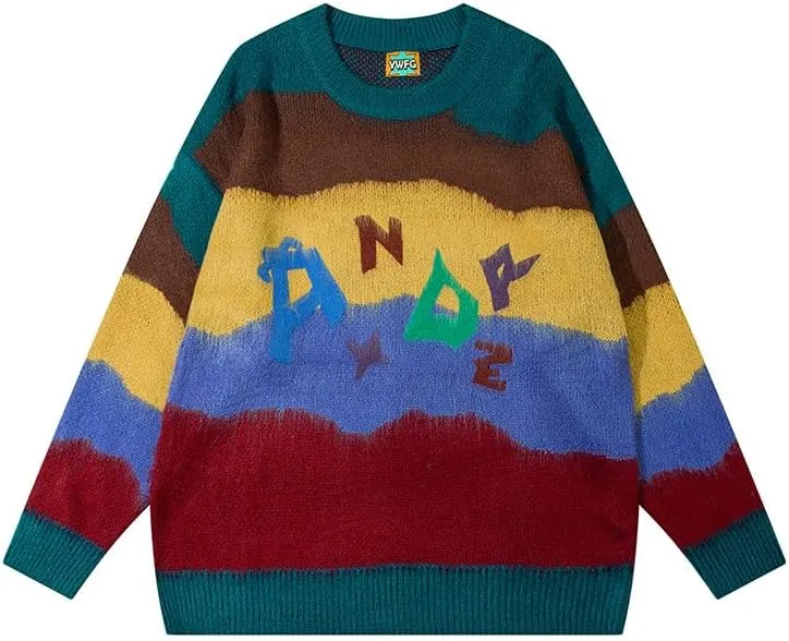 Cute Grunge Sweaters Women Girls, Y2K Harajuku Long Sleeve JK Sweater Pullover Knitted Casual Oversized Casual Jumper