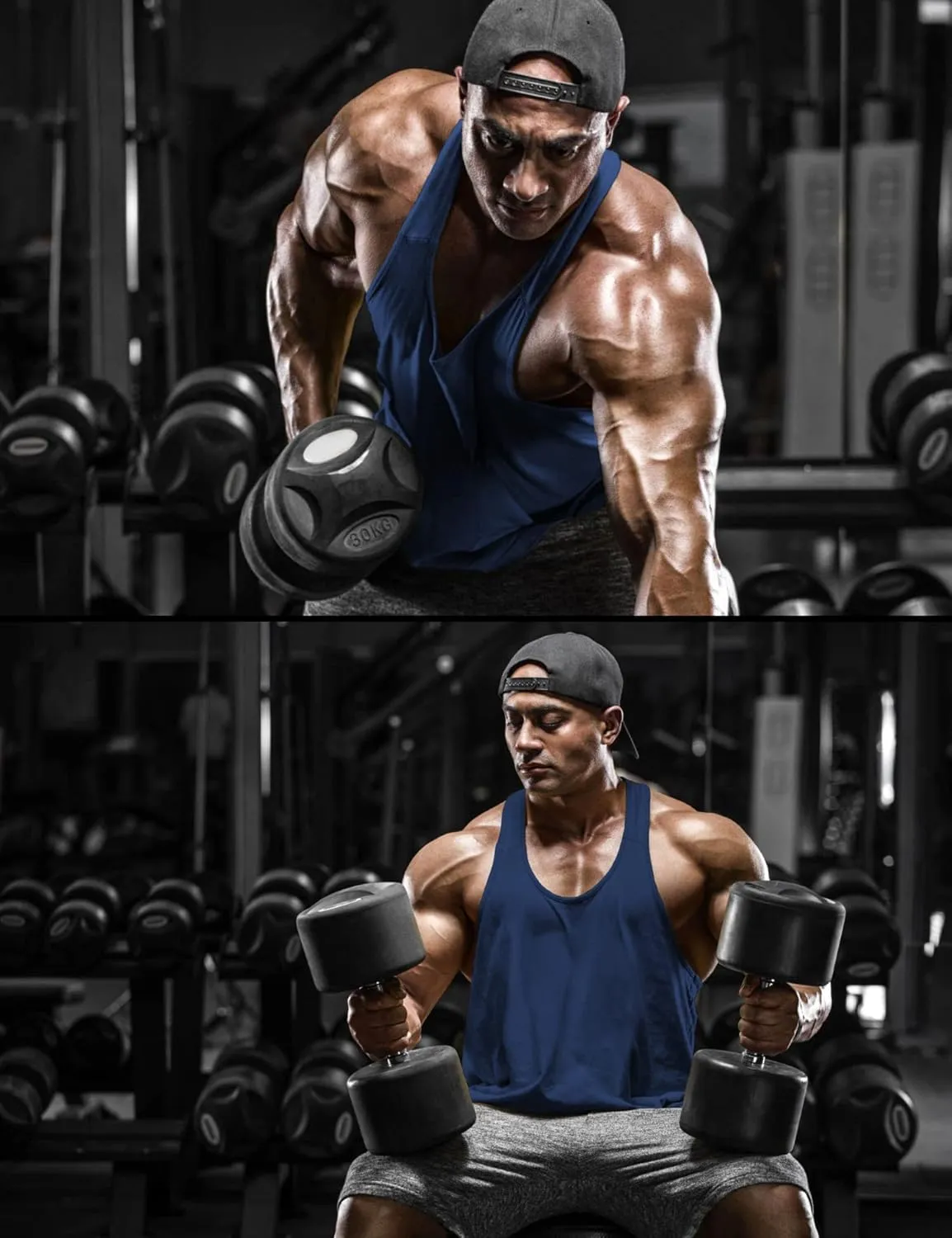 DEMOZU Men's Y Back Stringer Tank Top Bodybuilding Muscle Workout Athletic Running Gym Tank Top