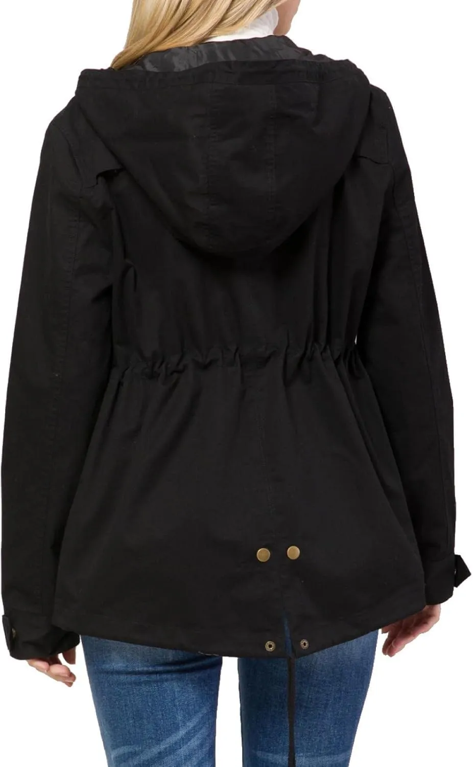 Design by Olivia Women's Military Anorak Safari Hoodie Jacket