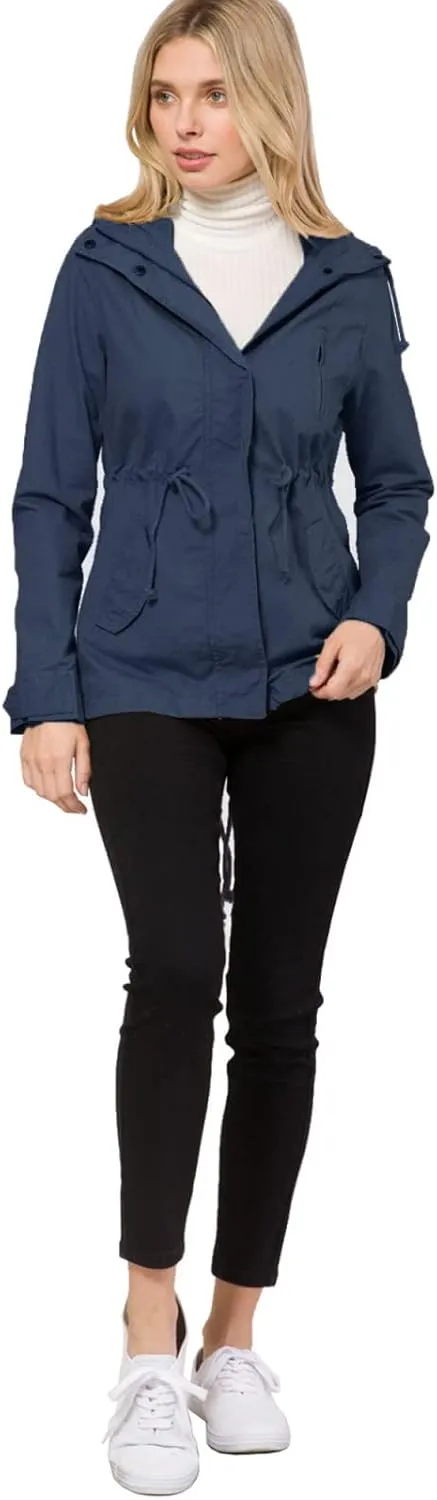 Design by Olivia Women's Military Anorak Safari Hoodie Jacket