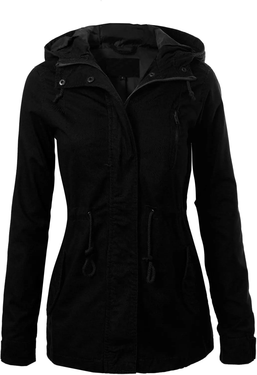 Design by Olivia Women's Military Anorak Safari Hoodie Jacket