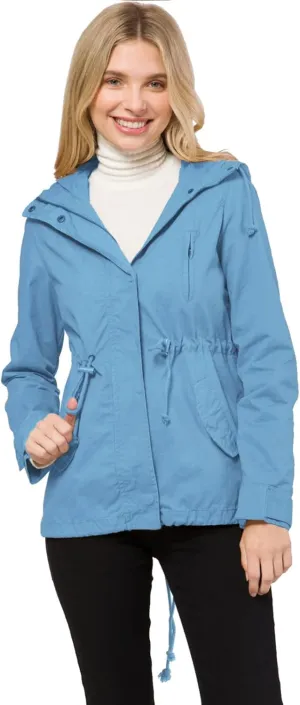 Design by Olivia Women's Military Anorak Safari Hoodie Jacket