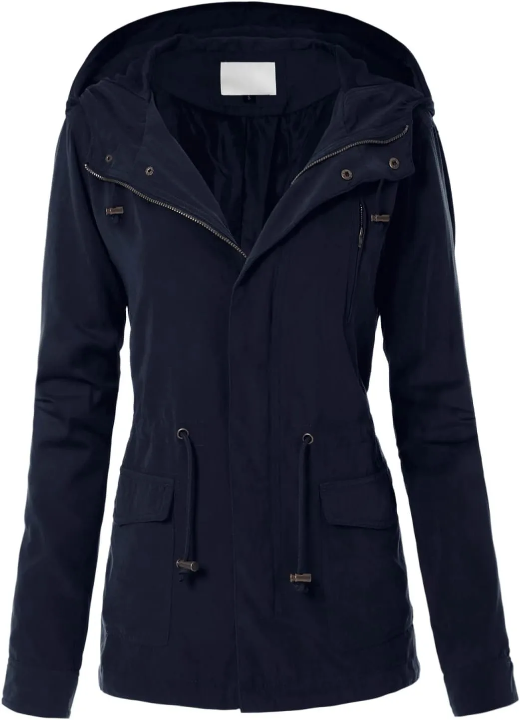 Design by Olivia Women's Military Anorak Safari Hoodie Jacket