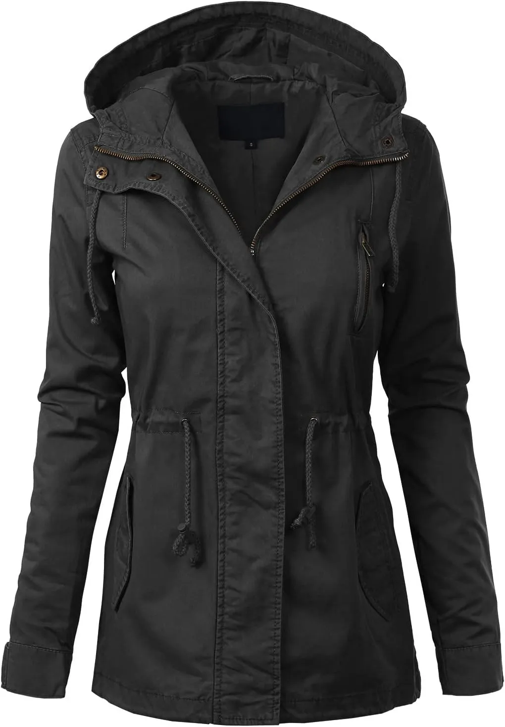 Design by Olivia Women's Military Anorak Safari Hoodie Jacket