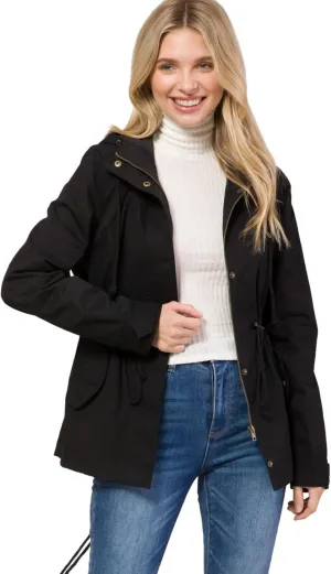 Design by Olivia Women's Military Anorak Safari Hoodie Jacket