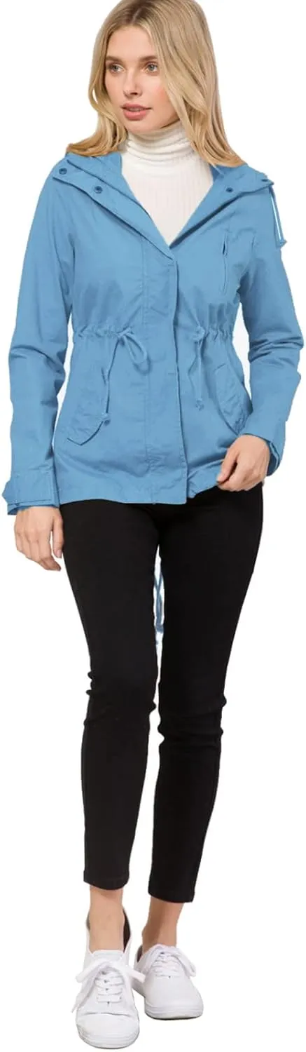 Design by Olivia Women's Military Anorak Safari Hoodie Jacket
