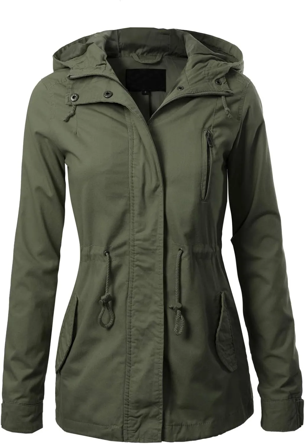 Design by Olivia Women's Military Anorak Safari Hoodie Jacket