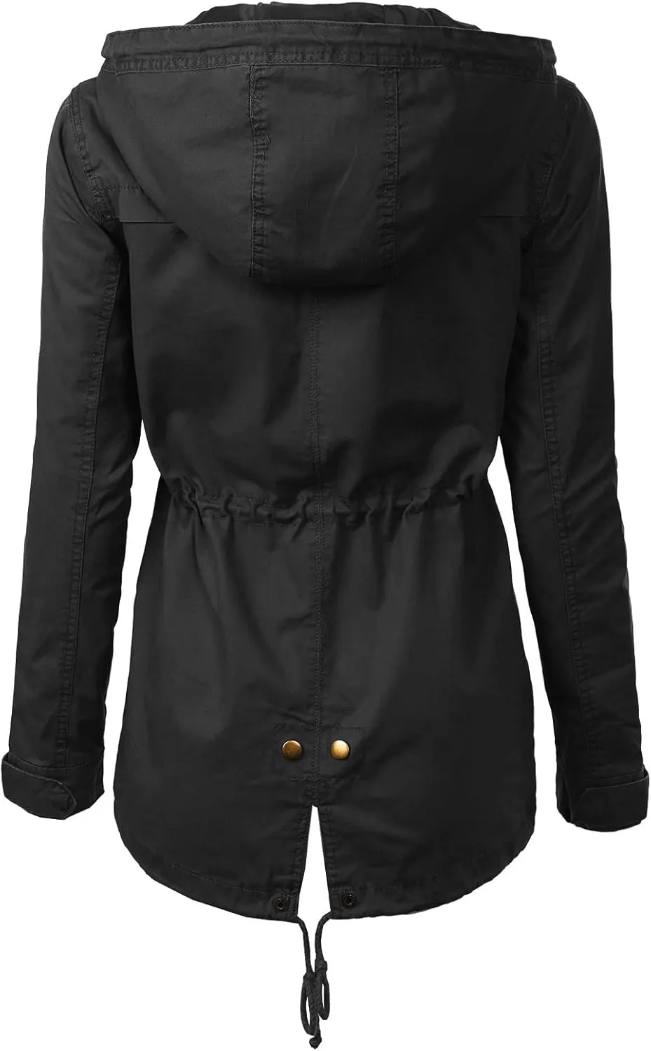 Design by Olivia Women's Military Anorak Safari Hoodie Jacket