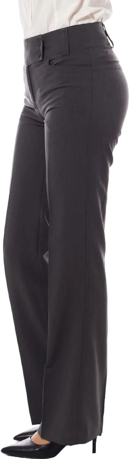 Design by Olivia Women's Relaxed Boot-Cut Office Pants Trousers Slacks