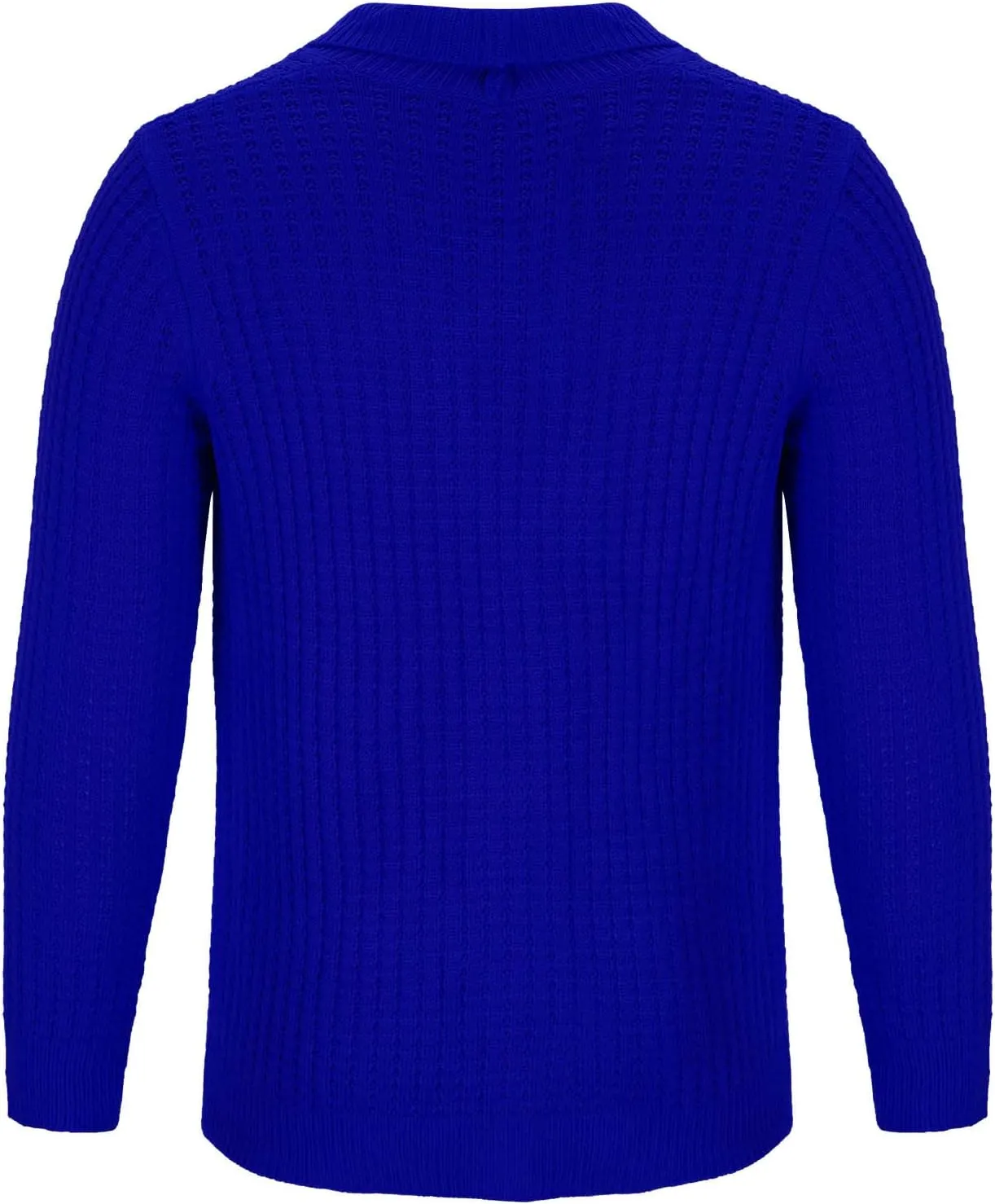 Dgoopd Mens Long Sleeve Cardigan Sweater Casual Shawl Collar Buttons Down Cable Knit Sweater Solid Color Winter Sweater
