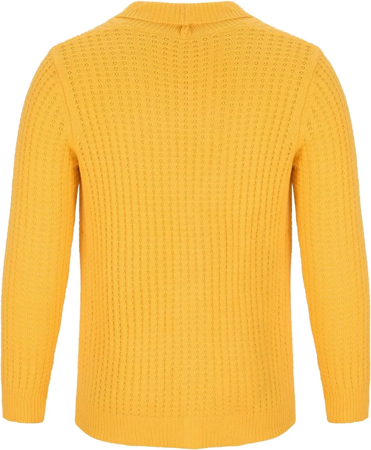 Dgoopd Mens Long Sleeve Cardigan Sweater Casual Shawl Collar Buttons Down Cable Knit Sweater Solid Color Winter Sweater