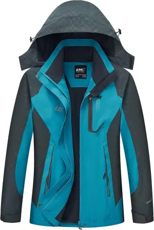 Diamond Candy Women's Waterproof Rain Jacket with Hood Lightweight Outdoors Raincoat