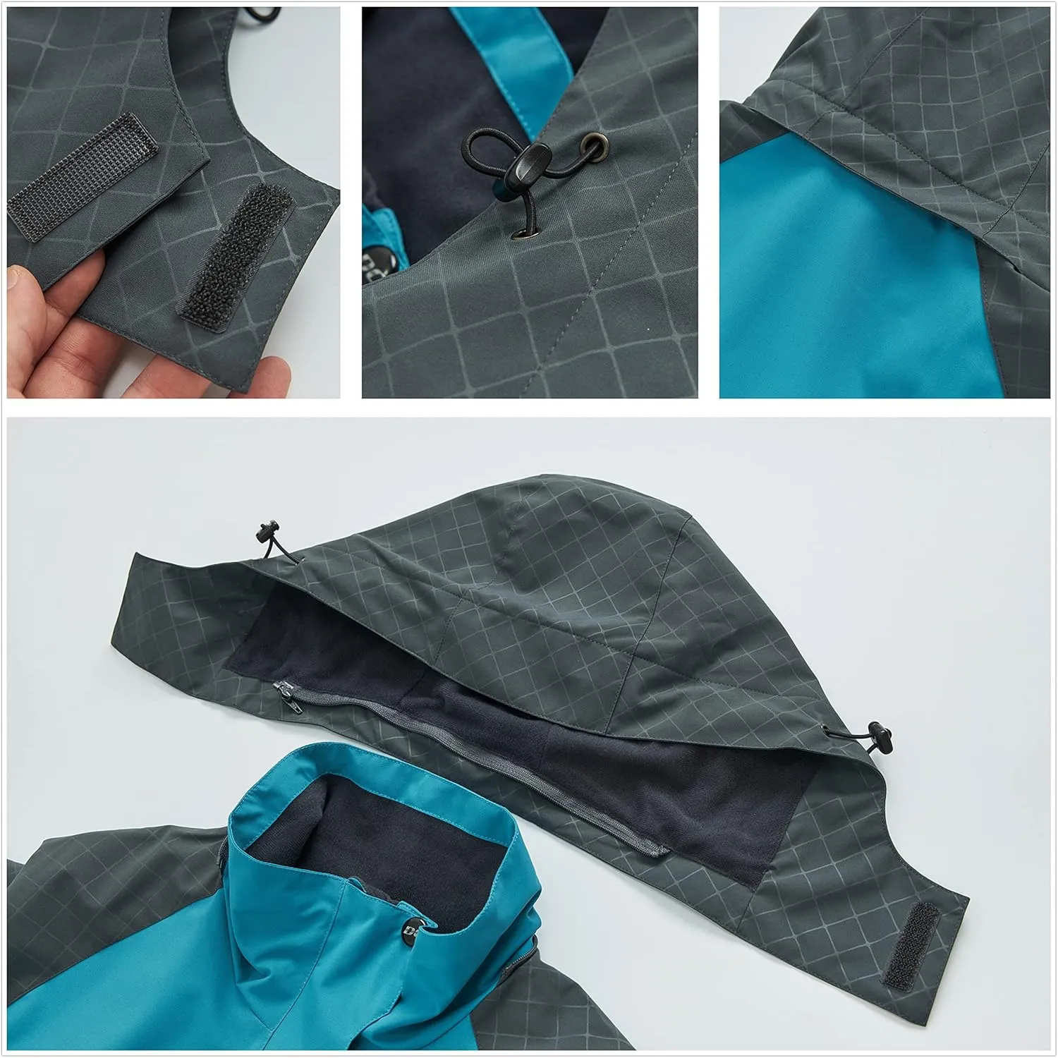 Diamond Candy Women's Waterproof Rain Jacket with Hood Lightweight Outdoors Raincoat