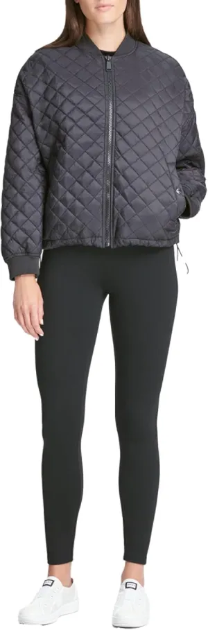 DKNY Women's Oversized Quilted Bomber Jacket