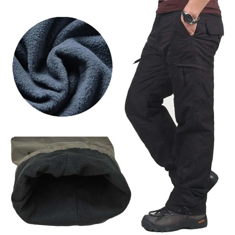 Double Layer Flannel Lined Cargo Pants