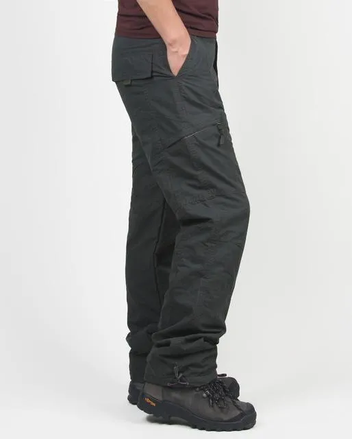 Double Layer Flannel Lined Cargo Pants