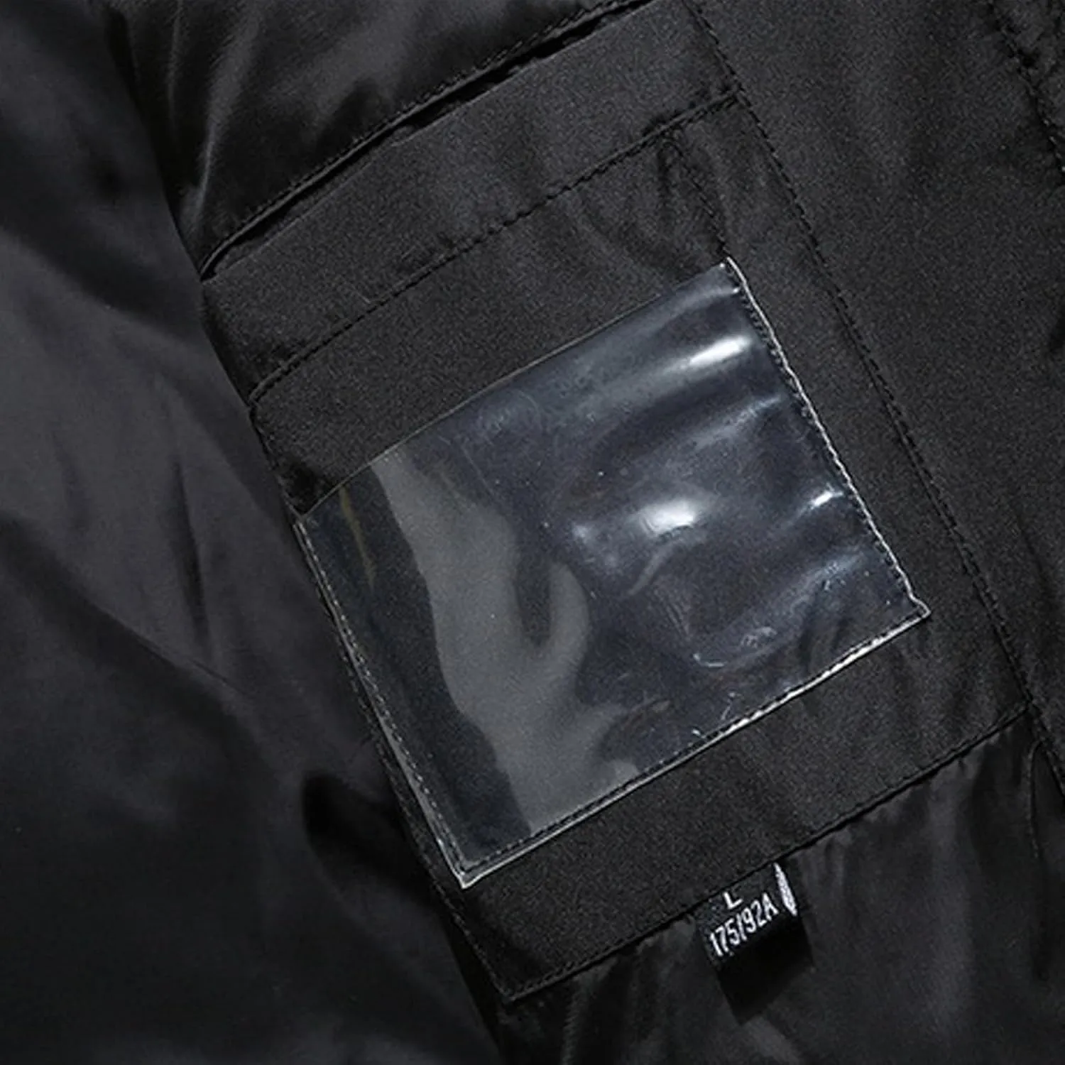 Down Winter Coats for Men Waterproof Hooded Puffer Jacket Cotton Padded Warm Outerwear with Pockets