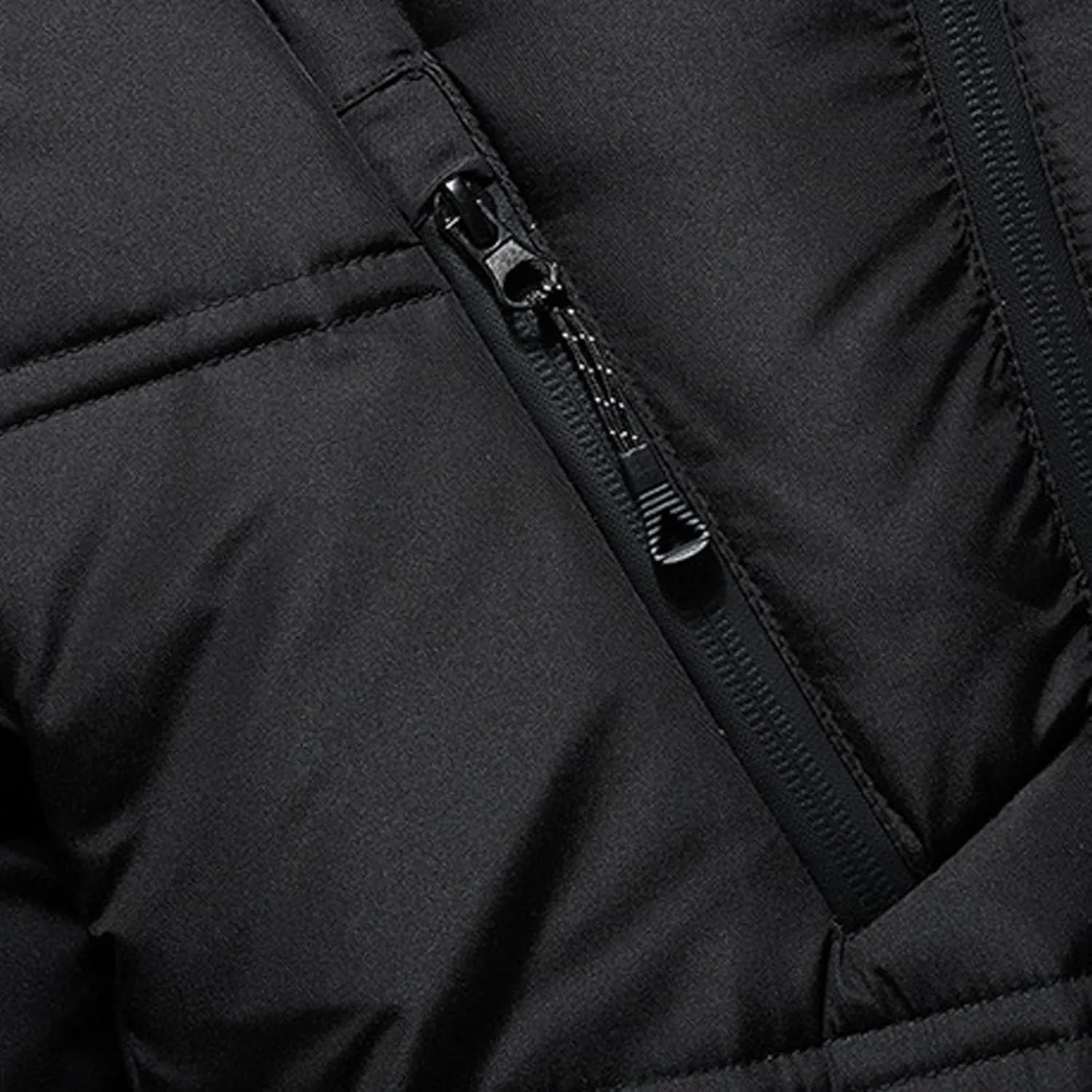Down Winter Coats for Men Waterproof Hooded Puffer Jacket Cotton Padded Warm Outerwear with Pockets