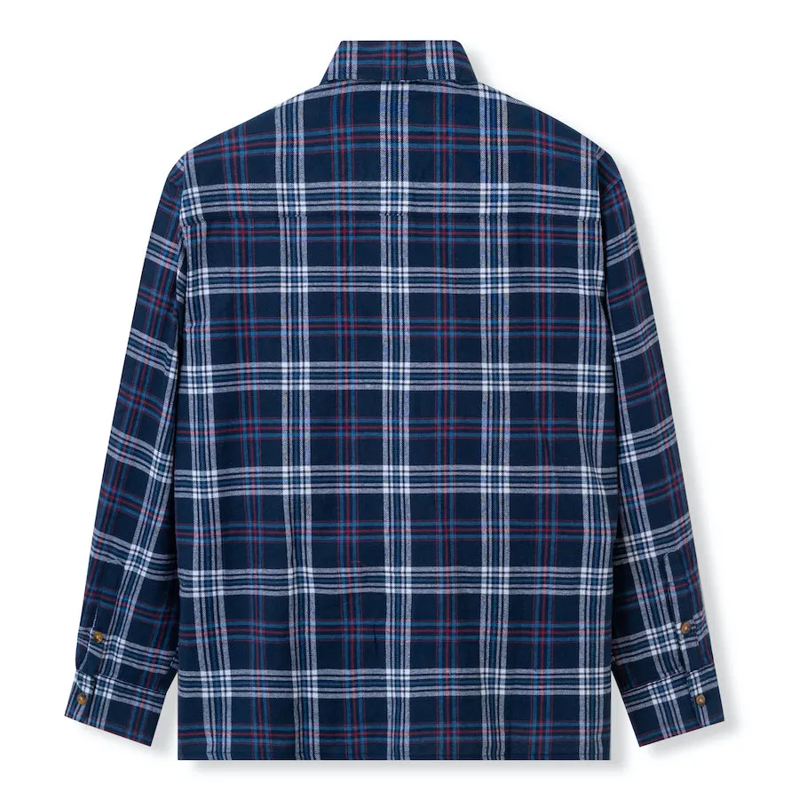 Everyday Flannel Long Sleeve - Blue White Line