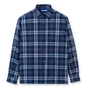 Everyday Flannel Long Sleeve - Blue White Line
