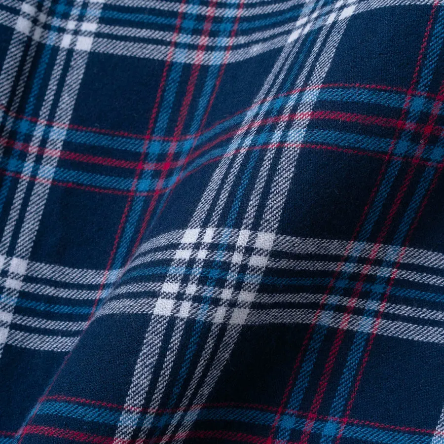 Everyday Flannel Long Sleeve - Blue White Line