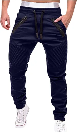 evzosrz Mens Cargo Pants,Joggers Outdoor Fashion Sport Casual Loose Fit Sweatpants Drawstring Athletic Slim Fit Trousers