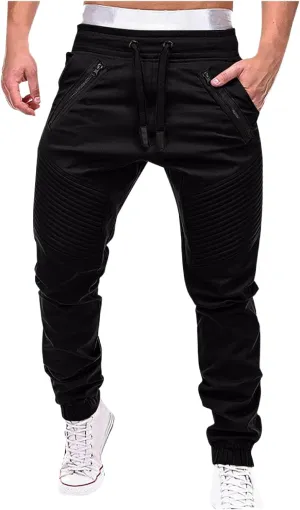 evzosrz Mens Cargo Pants,Joggers Outdoor Fashion Sport Casual Loose Fit Sweatpants Drawstring Athletic Slim Fit Trousers