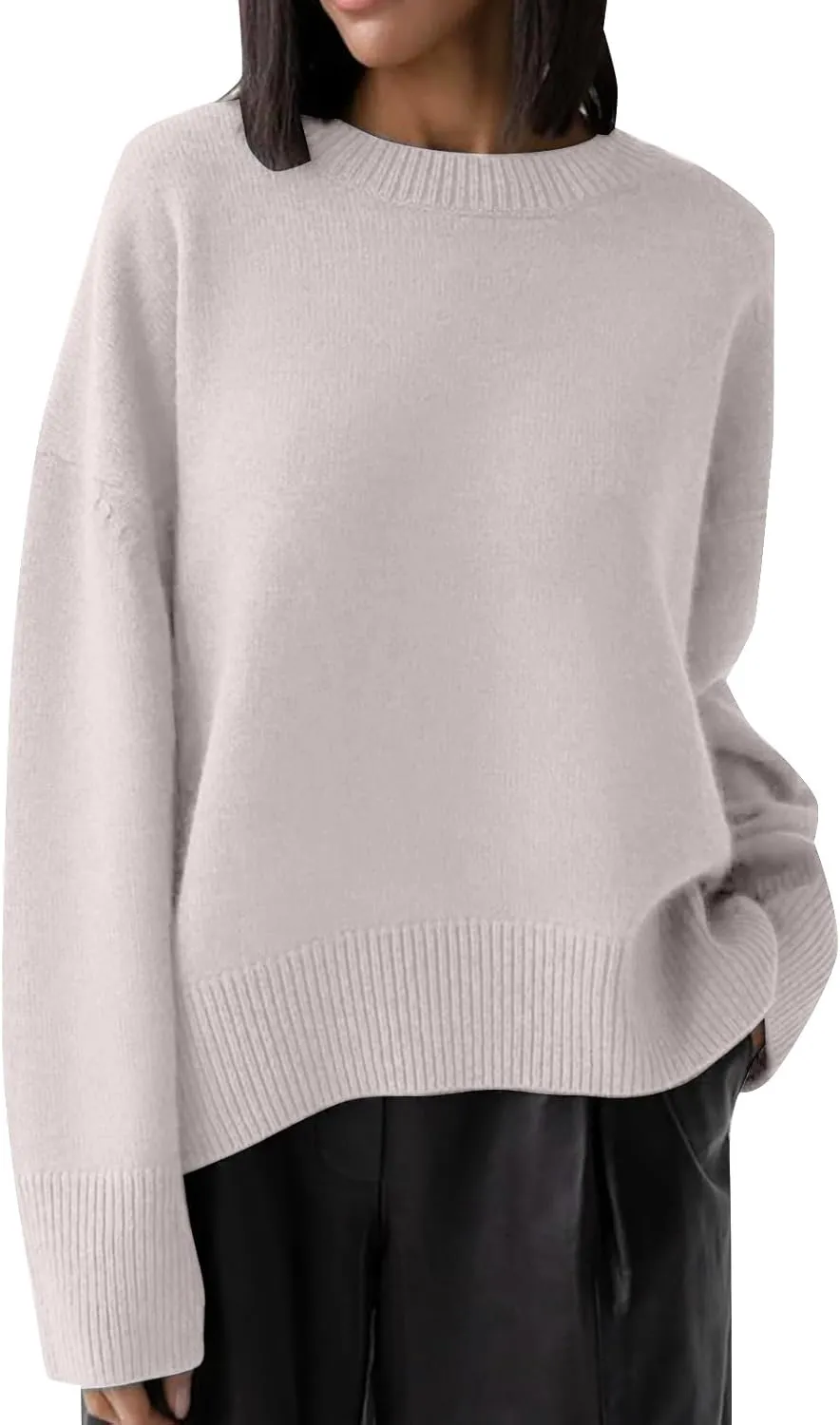 Fall Sweaters for Women Loose Super Soft Knit Top Womens Striped Pullover Sweater Pullover Long Sweaters