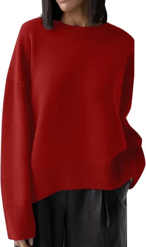Fall Sweaters for Women Loose Super Soft Knit Top Womens Striped Pullover Sweater Pullover Long Sweaters