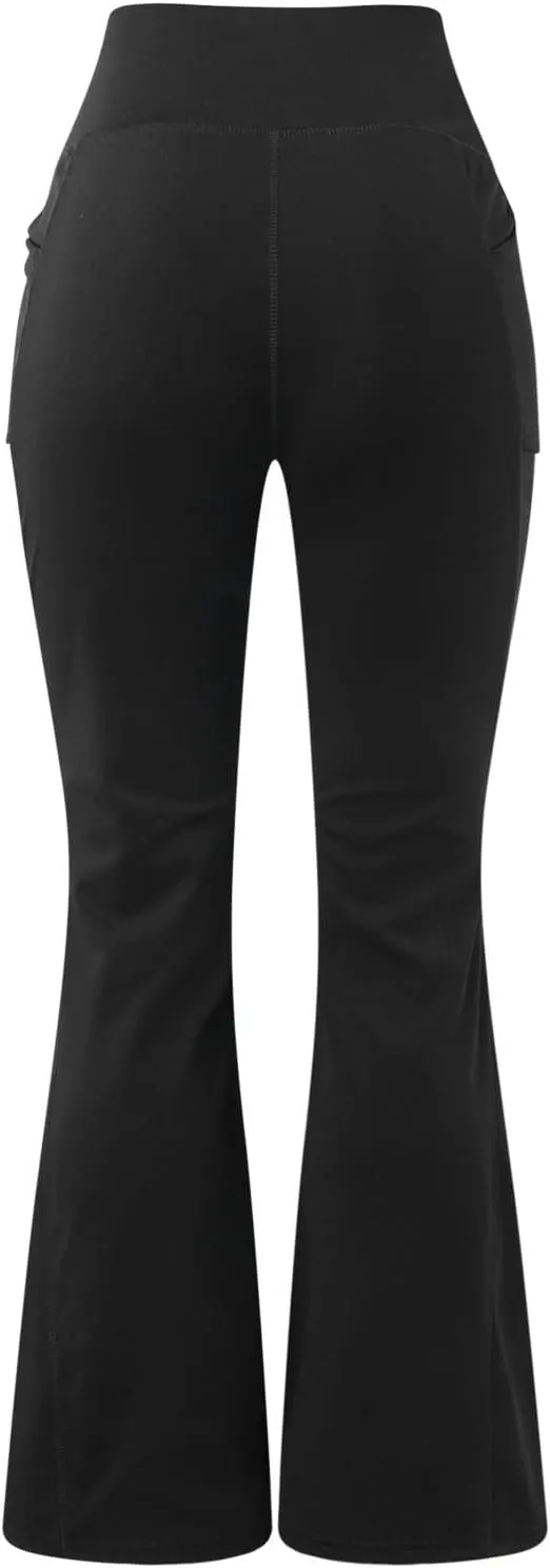 Flare Yoga Pants For Women Long Workout Legging Bell Bottom High Rise Stretch Bootcut Pull On Casual Lounge Trouser
